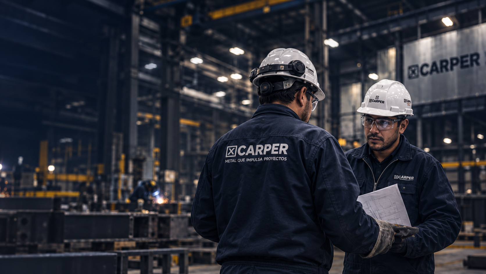 Operario Carper realizando trabajo metalmecánico